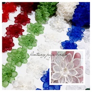 Azalea flower applique roll lace