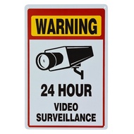 No Trespassing Warning Sign 24 Hour Video Surveillance CCTV Security Camera Alert for home or busine