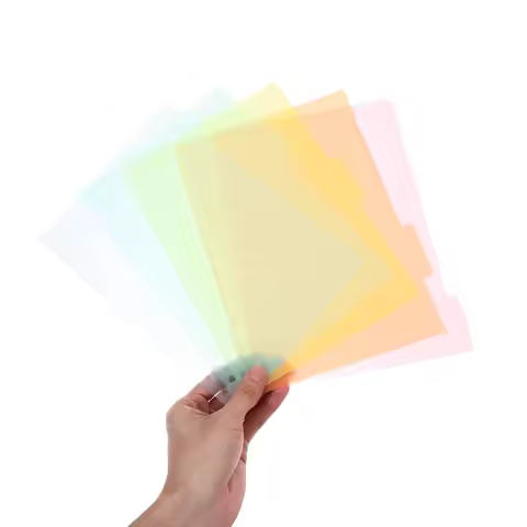 5Pcs Plastic Binder Dividers Office Classification Tabs 11-Hole B5 Paper Index Colored Page Markers
