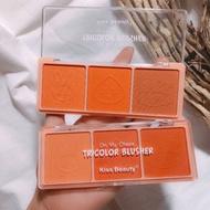 Kiss Beauty On My Cheek Tricolor Blusher Palette NDS-01111