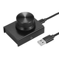 USB Volume Control Knob One Key Mute Controller for Computer Laptop Plug and Play PC Speaker Audio A