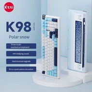 KZZI K98 Wireless Mechanical Keyboard Wired Bluetooth the third mock examination RGB Rubber Tuotuo O