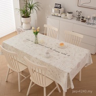 Coffee Tablecloth Waterproof Feel Table French Style Tablecloth New Style Cream Atmosphere Rinse-Fre
