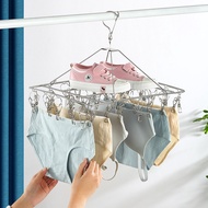 Stainless Steel Socks Rack Drying Rack Multi-Clip Hanger Socks Clip Socks Clip Multifunctional Socks
