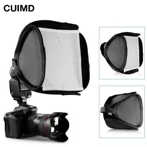 Universal Portable Flash Softbox Diffuser 23cmx23cm for 580EX 430EX 600EX Canon Nikon Pentax Camera 