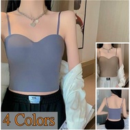Double Lining Top White Top Spaghetti Top Square Neck Top Double Lining Croptop For Women Sando Plus