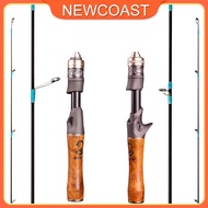 LEMOREN Pancing Joran UltraLight Casting Fishing Rod UL Carbon Fiber Wooden Handle Fast Spinning Ree