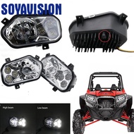 ATV Headlamp For Polaris ATV LED Headlight Left Right For 2012-2013 Polaris RZR Side X Sides Sportsm