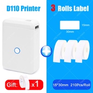 NIIMBOT D110 Label Printer Wireless Bluetooth Thermal Label Portable Printer Label Maker With 1 Roll