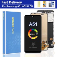 For AMOLED For Samsung A51 LCD Display Touch Screen, For Samsung A51 A515F A515W A515U LCD Display R