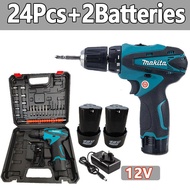 ⚡Spot 108Pcs⚡12V Makita DF330 Original Cordless Drill 2 Speed Drill Battery Full Set with 24 Accessories impact drill hammer drill Full  combo Set/Professional Multifunctional ScrewDriver df330 drill 电钻