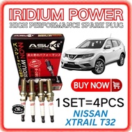 ASUKI IRIDIUM SPARK PLUG(1SET 4PCS) - NISSAN X TRAIL T32 / SERENA C25/C26/C27 - ASC20HR-11 FREE 2PCS