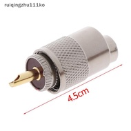 ruiqingzhu111ko] 1PCS UHF PL259 Male Plug Straight Solder Connector Adapter for RG8U RG58-3 NEW