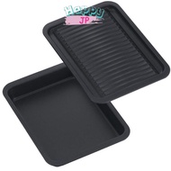 Grill Pan Grill Tray Oven Pan Wide Fluorine Finish Reheat Fish Grill with Recipe Grill de Cook 42572