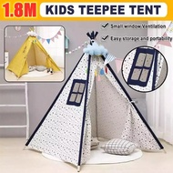 New 1.8M Portable Children's Tents Kids Cotton Canvas Indian Play Tent Tipi Play House Wigwam Child Little Teepee Room Decoration