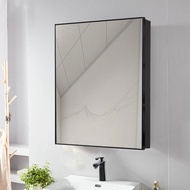 Wall-mounted Space Aluminum Mirror Cabinet Simple Modern Bathroom Thickened Bathroom Mirror Cabinet Mirror Box