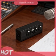 [KidsDreamMall.my] XLR 1 Male To 4-Way Female Connector Adapter 3 Pin 4 Input 1 Output Audio Splitte
