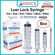 Syringe Picagari Luer Lock Box Disposable — 1/3/5/10/20/50ml cc, Blood Collection, Medical Consumpti