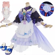 Sangonomiya Kokomi Maid Doujin Dress Genshin Cosplay Costume Lovely Cafe Maid Dress Girls Gift Kokom