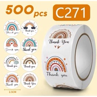 THANK YOU LABEL STICKER THANK YOU STICKER - THANK YOU sticker contents 500 pcs