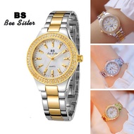 BS Bee Sister Women Watch Rhinestone Lady Wristwatches Stainless Luxury Fashion Waterproof Quartz Watches FA1258