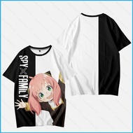 NS1 Spy Family Short Sleeve Casual T-Shirt with 3D Printed Graphics