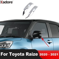 Accessories For Toyota Raize 2020 2021 ABS Chrome Car Side Door Rearview Mirror Cover Trim Decoration Molding Strip Sticker 2pcs