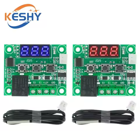 W1209 DC 12V Red/Blue heat cool temp thermostat temperature control switch temperature controller XH