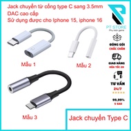 Jack converts from Type C port to 3.5mm headphone port - Can be used for Iphone 15, Iphone 16, Ipad 