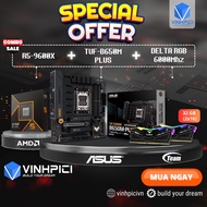 AMD COMBO Computer Set (R5 9600X + TUF B650M PLUS + DELTA RGB 6000MHz 32GB 16GBx2)