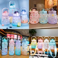 Portable Plastic Water Bottle Sports Style Capacity 1.3/2 Liters Pc Anti-Fall Safe Material Not