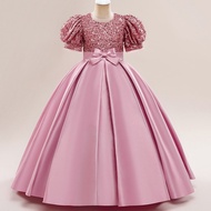 MQATZ ชุดเดรสปาร์ตี้ยาวสำหรับเด็กผู้หญิงสำหรับชุดเด็กเสื้อผ้าเด็กเจ้าหญิงเลื่อมชุดงานพรอมงานแต่งงานช