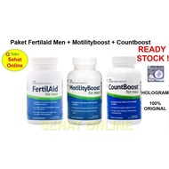JAMINAN ASLI!!! FERTILAID FOR MEN + COUNTBOOST + MOTILITY BOOST (OBAT