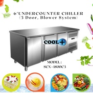 6' UNDERCOUNTER CHILLER ( 3 DOOR ) - BLOWER SYSTEM