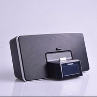 PHILIPS Speaker Radio Alarm Clock FREE Bluetooth Music Receiver BLACK USED 飛利浦鬧鐘收音機喇叭加送藍牙音樂接收器 黑色