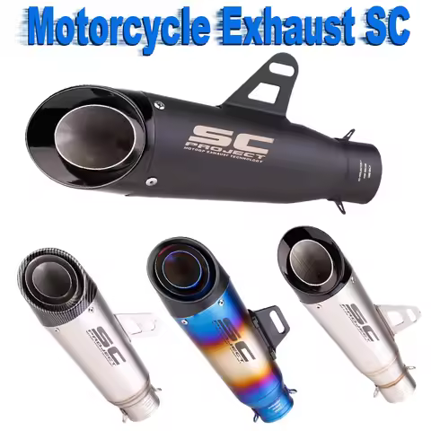 51mm Motorcycle Exhaust SC Muffler Pipe Z250 Z300 Z400 ZX10 MT0709 R25 R3 R6 For Kawasaki Ninja Hond