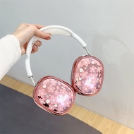 Ốp Lưng AirPods Max Bằng Nhựa Mềm Mạ Vàng Hoa Họa Tiết Thời Trang Chống Rơi Cho Tai Nghe Bluetooth A