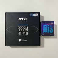 Intel Core i3 9100F + MSI B365M PRO VDH | Processor and Motherboard Set