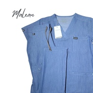🌟Malean Scrubs ชุดสครับ เสื้อพร้อมกางเกง ✅ ปักชื่อหน้าอกให้ฟรี 🌟ดีไซน์ USA ผ้าFlexy spandex หนานุ่ม 