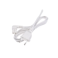 Copper White EU Euporean 2 Prong Plug to IEC320 C7 Figure 8 Angle Adapter Power Extension Cable Cord