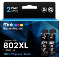 E-Z Ink Remanufactured Epson 802 Ink Cartridges Replacement for Epson 802XL 802 XL T802XL T802 XL In