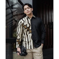 Kemeja Batik Pria Nuc.Id Arya 03 (Hitam-Cream)