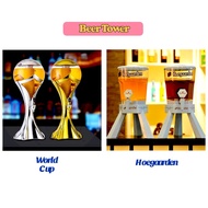 PPP 3L Hoegaarden / World Cup Bar Beer Tower with Icu Cube Holder Beverage Wine Dispenser Bar KTV Ti