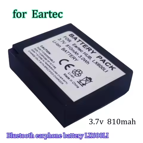 800mAh 3.7v Suitable for Eartec UltraLITE UltraPAK Bluetooth Earphone Battery LX600LI Rechargeable B