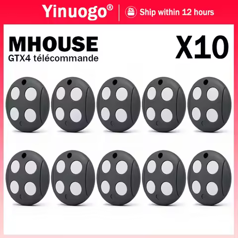 New Mhouse GTX4 433.92MHz Garage Remote Control Compatible With MHOUSE TX3 TX4 GTX4C MOOVO MT4 MT4V 