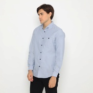 NFZ Kemeja Kasual Pria Lengan Panjang Slimfit Soft Blue 4800