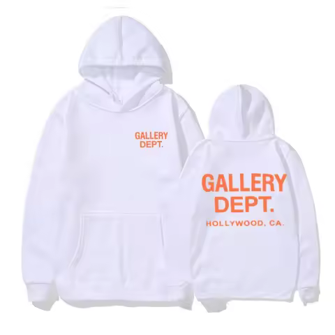 2026 GALLERY Cross Border DEPT Classic Letter Printed Hoodie European and American Men's Fleece Loos