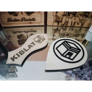 Penanda Kiblat Kayu Ukir /Qibla Sign Engrave Wood