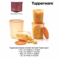 Tupperware Mosaic Canister Set (4 Pcs) - Gold // Toples One