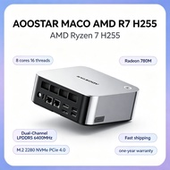 AOOSTAR MACO AMD R7 H255 Mini PC AMD Ryzen 7 H255 8 cores 16 threads  Dual-Channel LPDDR5 6400MHz M.